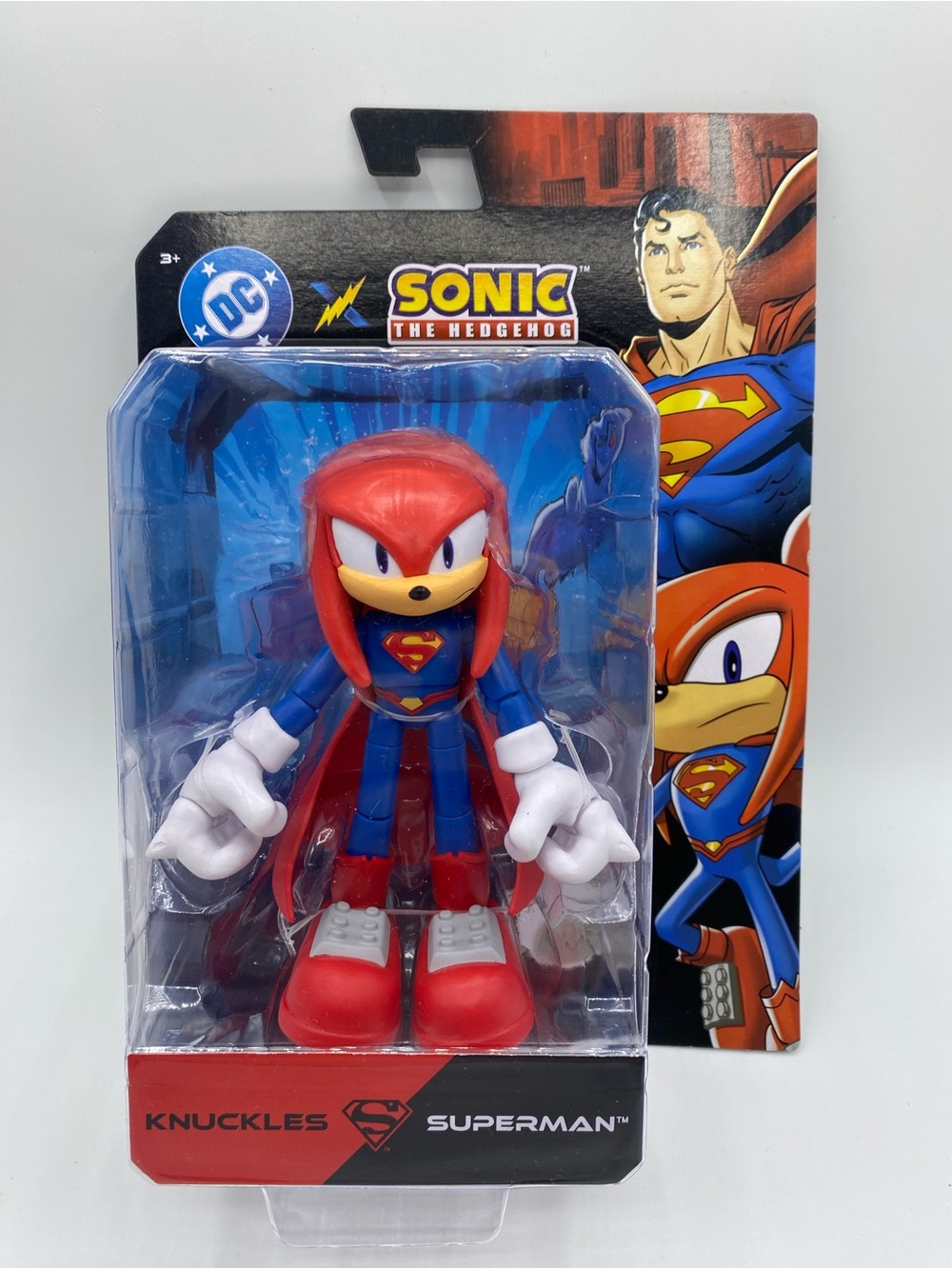 New 2025 DC x Sonic The Hedgehog - Knuckles Superman -  5" Jakks Pacific